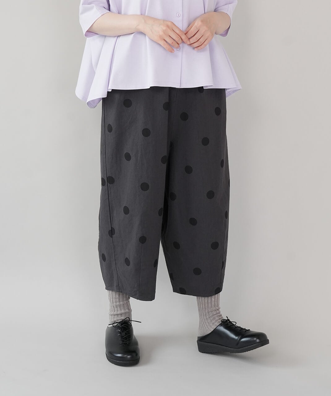 mumokutekiコットンリネンのコクーンサルエルパンツ | mumokuteki
