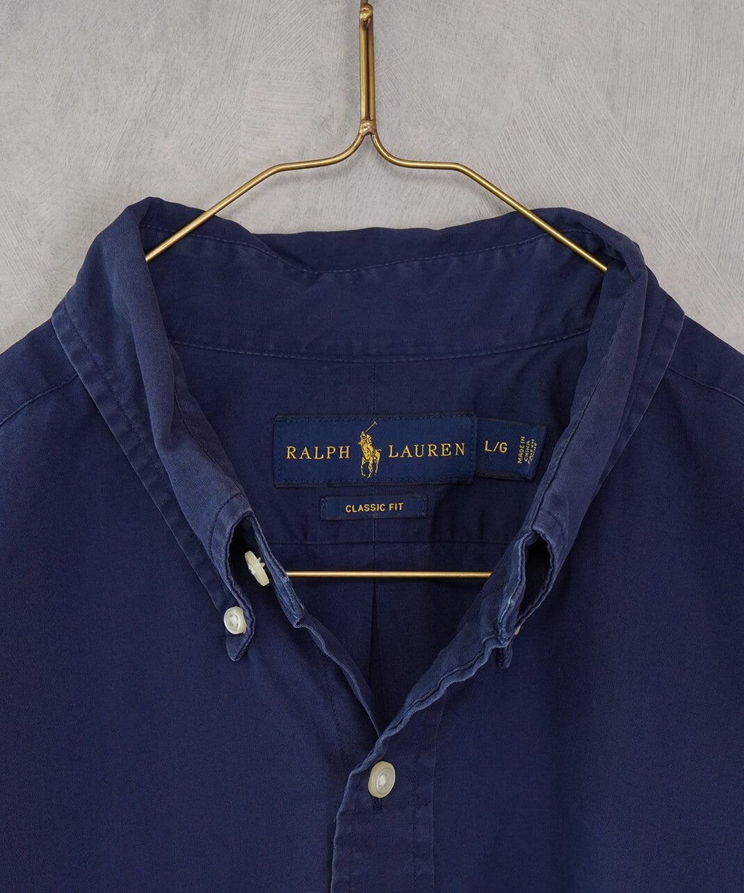 Ralph Lauren シャツ ネイビー RALPH LAUREN古着コットンネイビーシャツ94 | mumokutekiオンラインストア