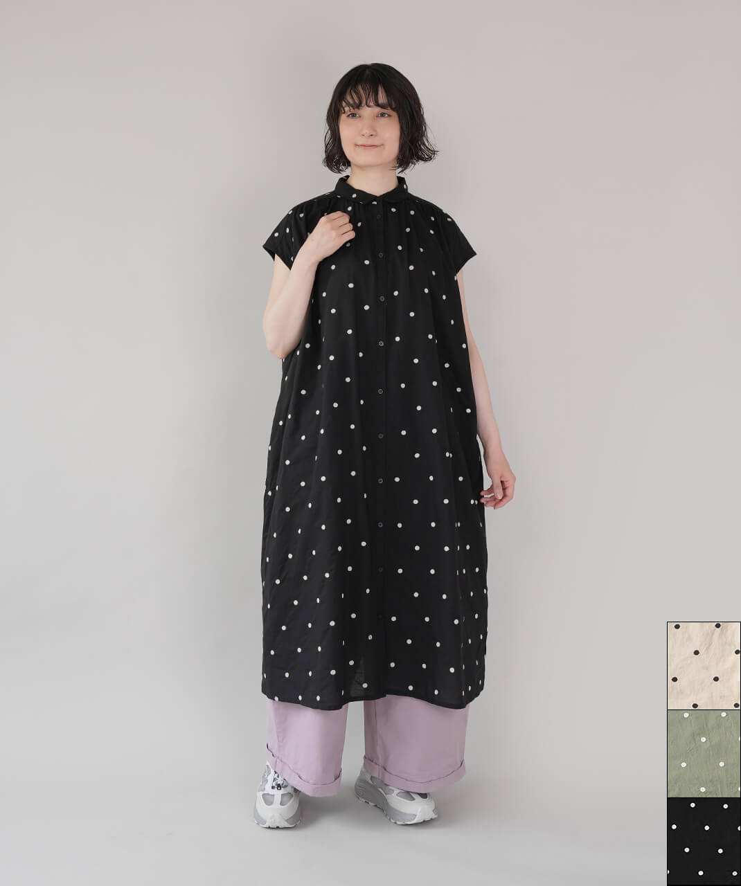 30％off】mumokutekiインディゴ染めの切替えワンピース | mumokuteki