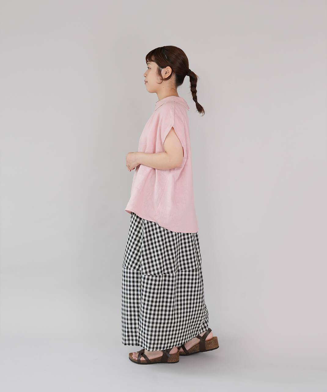 40％off】mumokutekiギンガムチェックのふんわりバルーンスカート