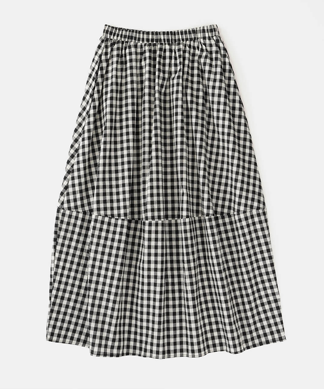 40％off】mumokutekiギンガムチェックのふんわりバルーンスカート