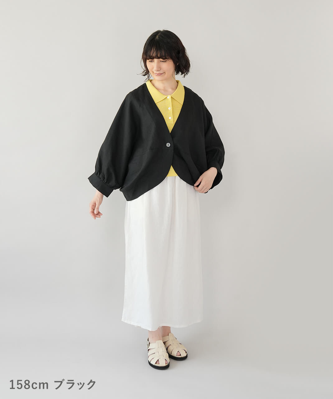 te-toリネンのカーブボレロジャケット | mumokutekiオンラインストア