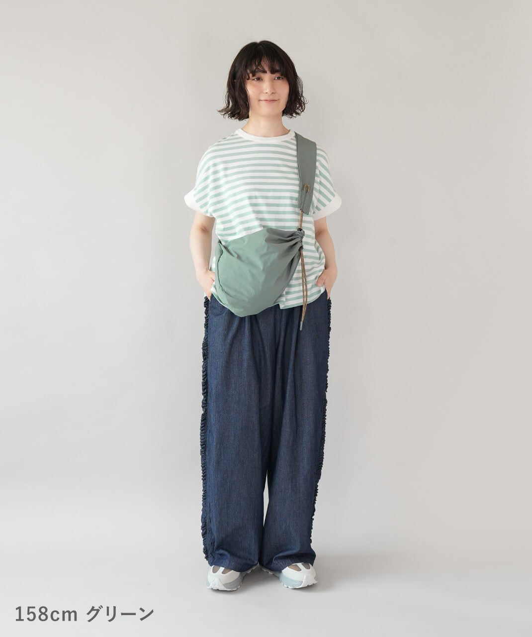 mumokutekiゆったりシルエットのボーダーカットソー | mumokuteki