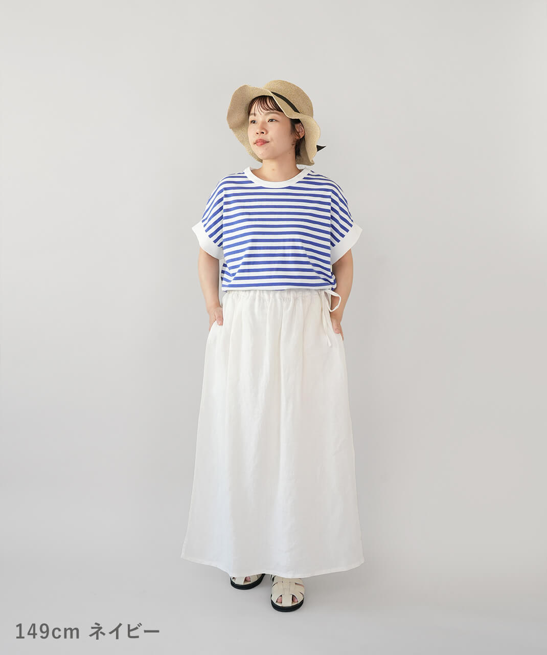 mumokutekiゆったりシルエットのボーダーカットソー | mumokuteki