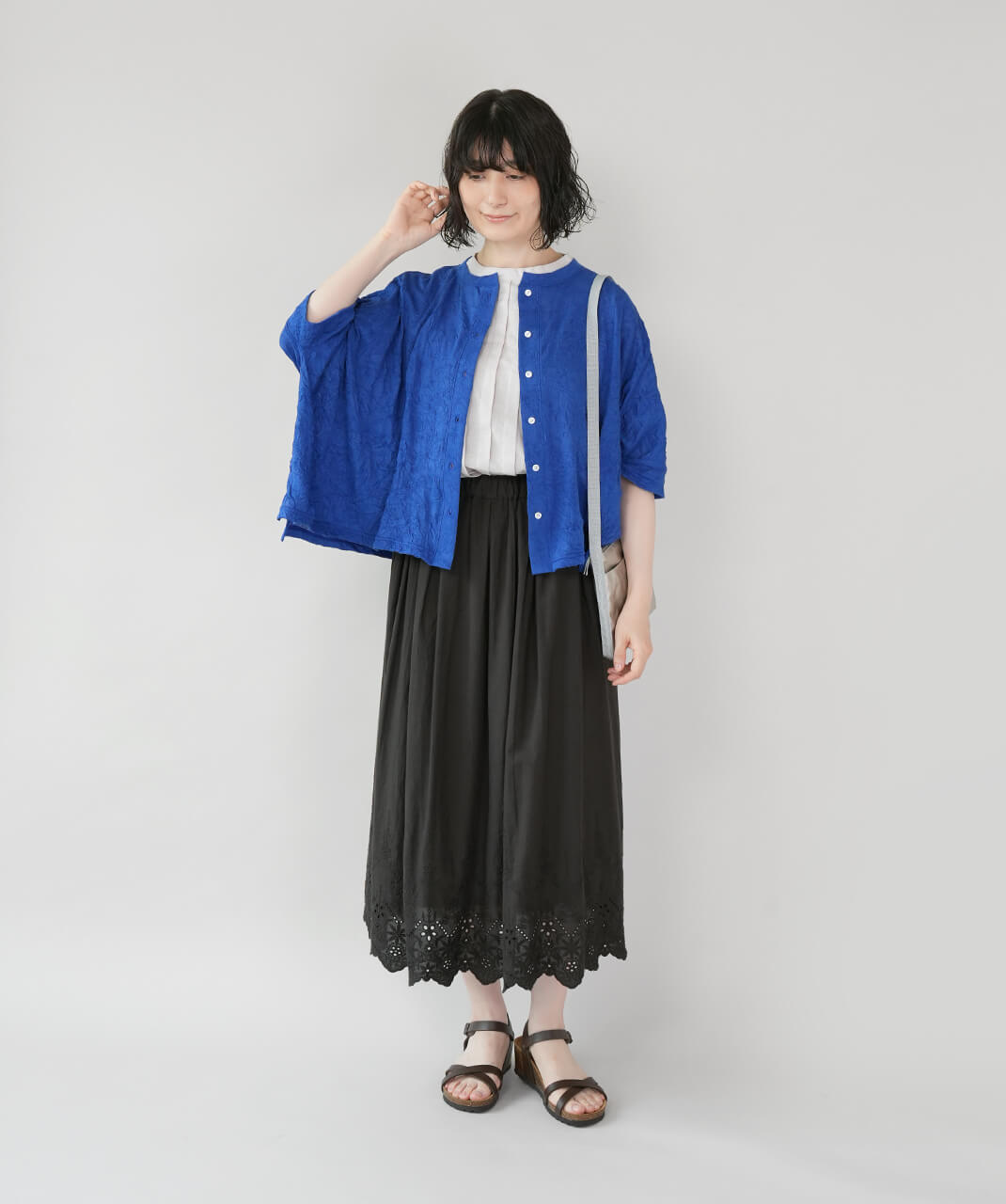 nachukaraシワ加工のシアーワイドカーディガン | mumokutekiオンライン