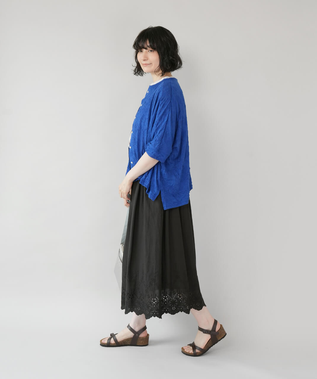 nachukaraシワ加工のシアーワイドカーディガン | mumokutekiオンライン