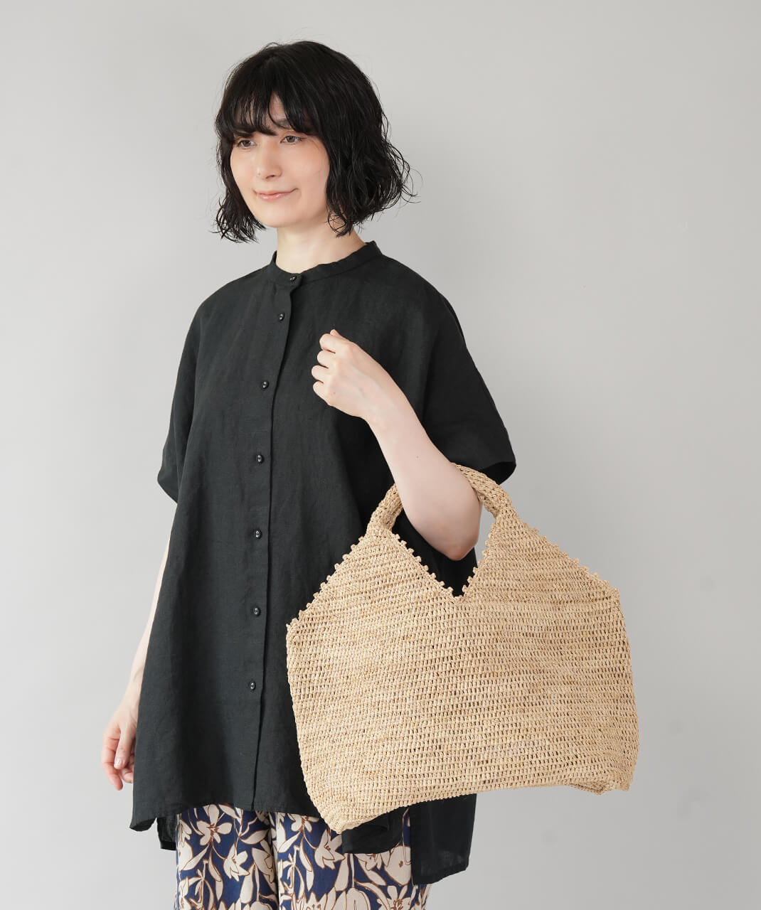 パックりかさんのお洋服4/2(木) 松野屋ラフィアクロッシェバッグ小・大 | mumokutekiオンラインストア