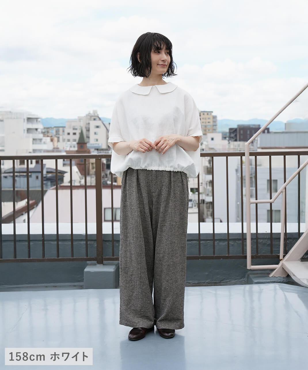 mumokuteki大きな襟のリネンプルオーバー | mumokutekiオンラインストア