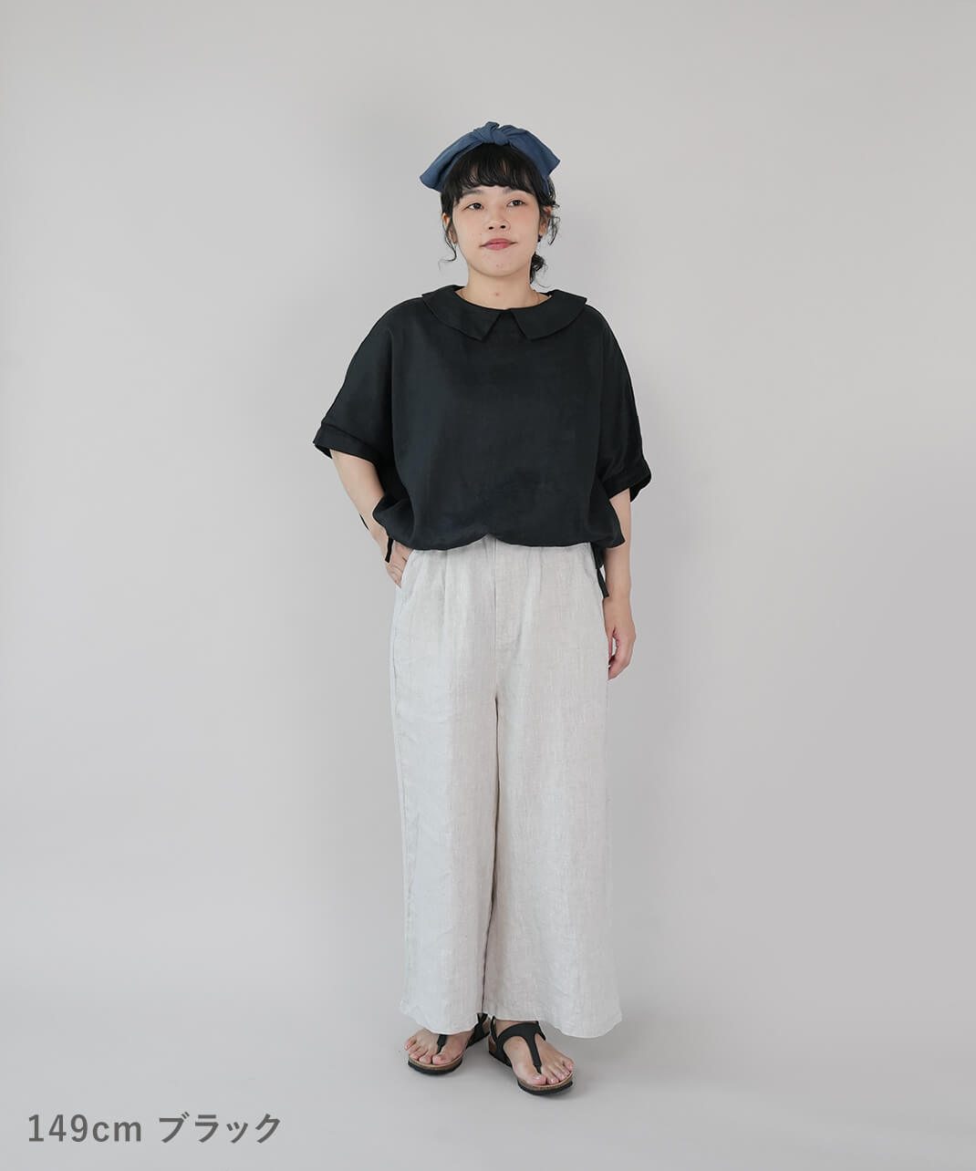 mumokuteki大きな襟のリネンプルオーバー | mumokutekiオンラインストア