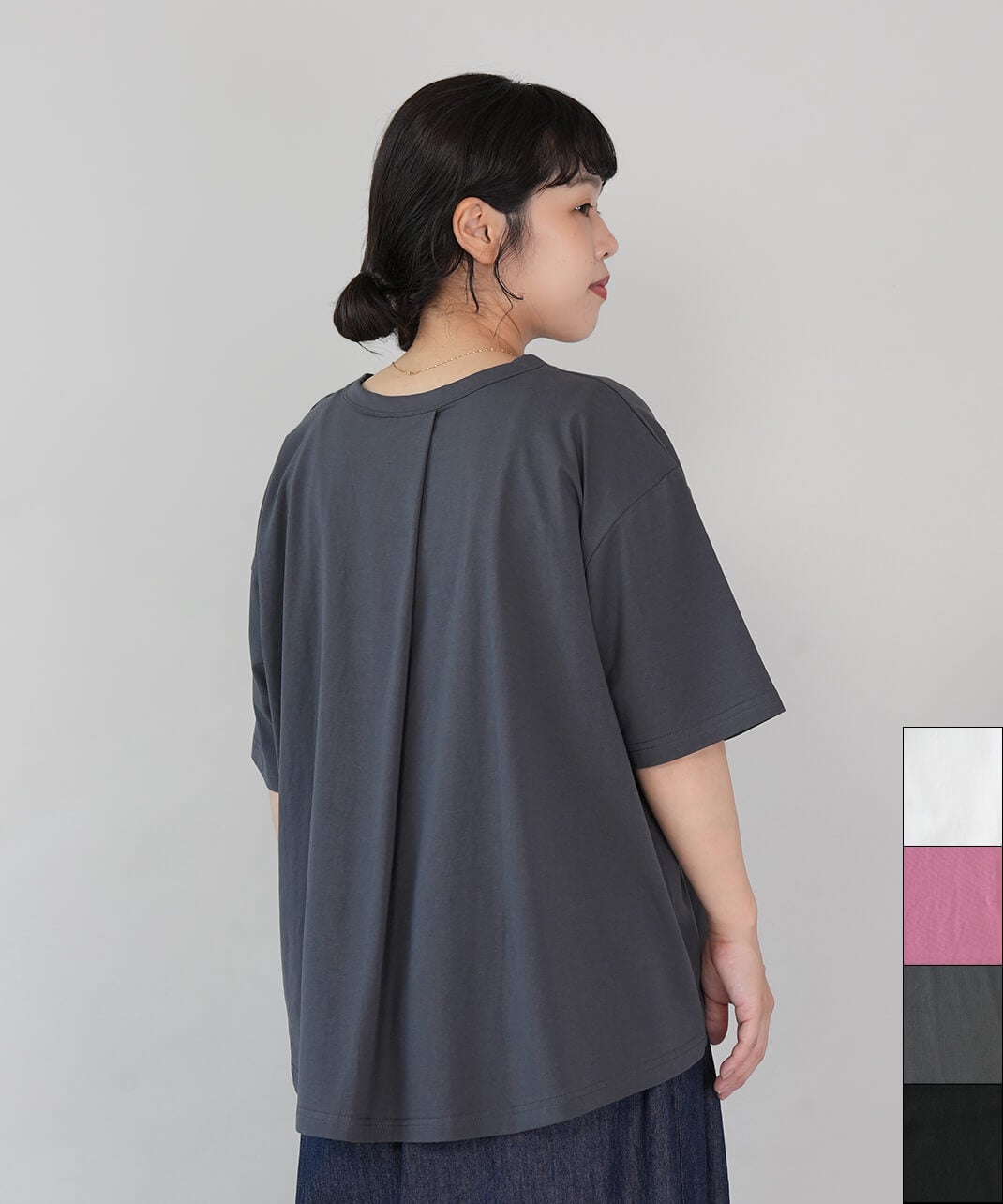 40%off】mumokuteki接触冷感のバックタックTシャツ | mumokuteki