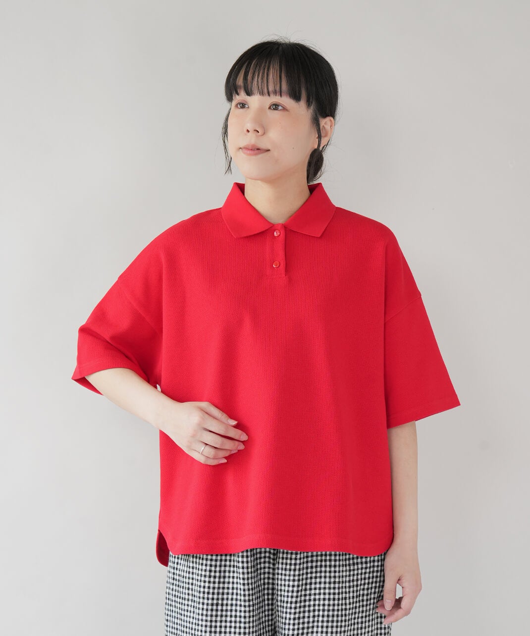 40%off】mumokuteki鹿の子のワイドポロシャツ | mumokutekiオンライン