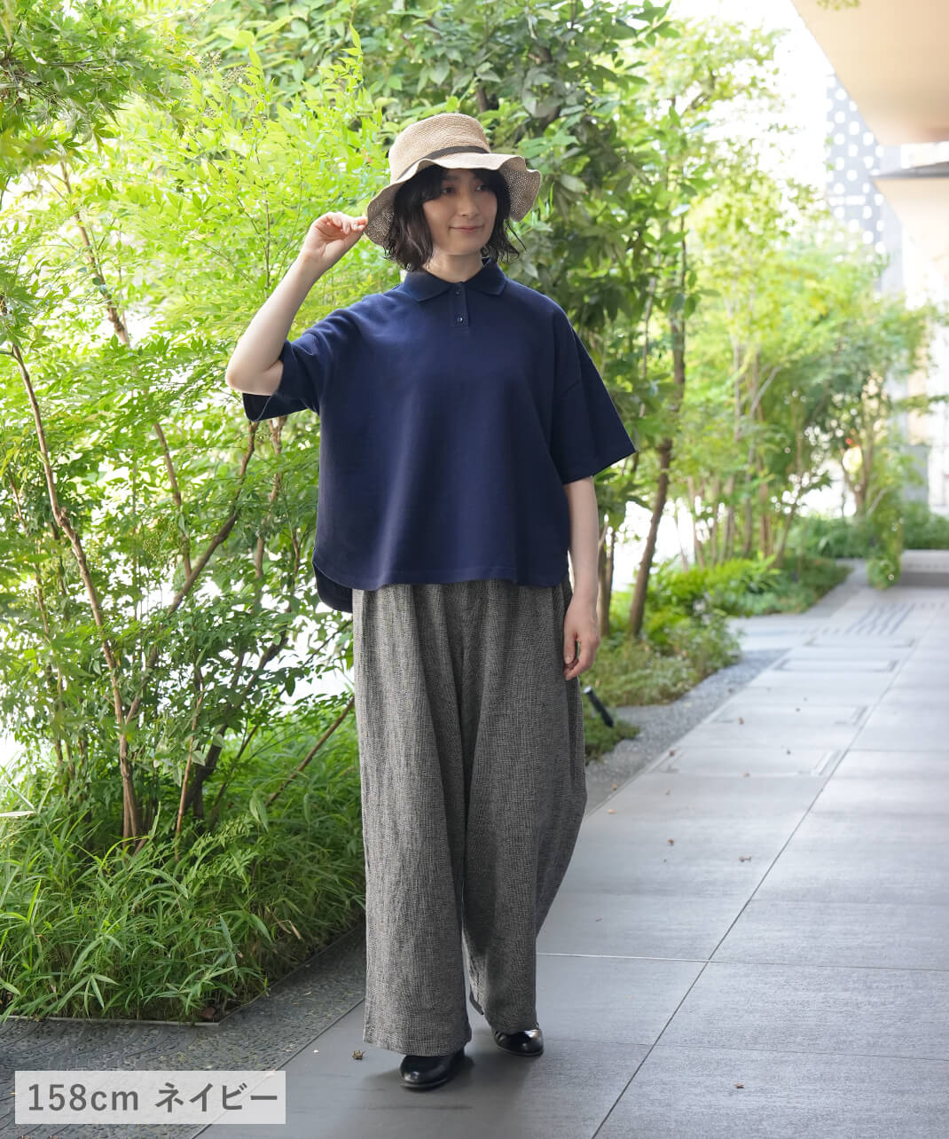 40%off】mumokuteki鹿の子のワイドポロシャツ | mumokutekiオンライン