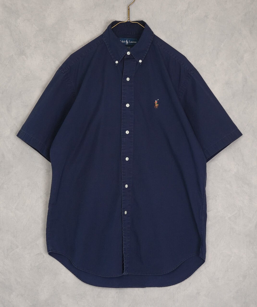 RALPH LAUREN古着コットンネイビー半袖シャツ21 | mumokuteki