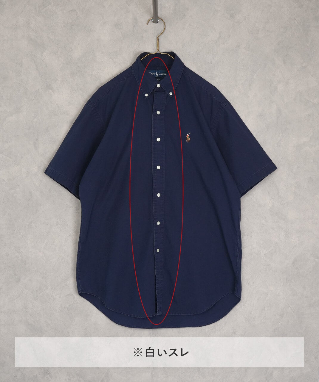 RALPH LAUREN古着コットンネイビー半袖シャツ21 | mumokuteki