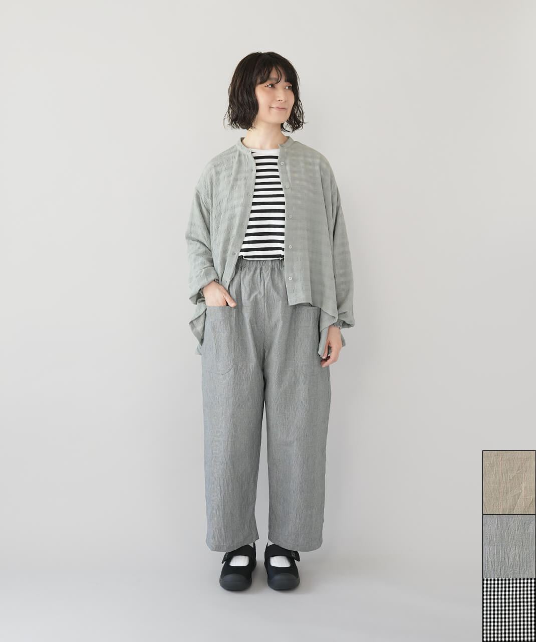 HEAVENLYオーガニックコットンのチェックパンツ | mumokuteki