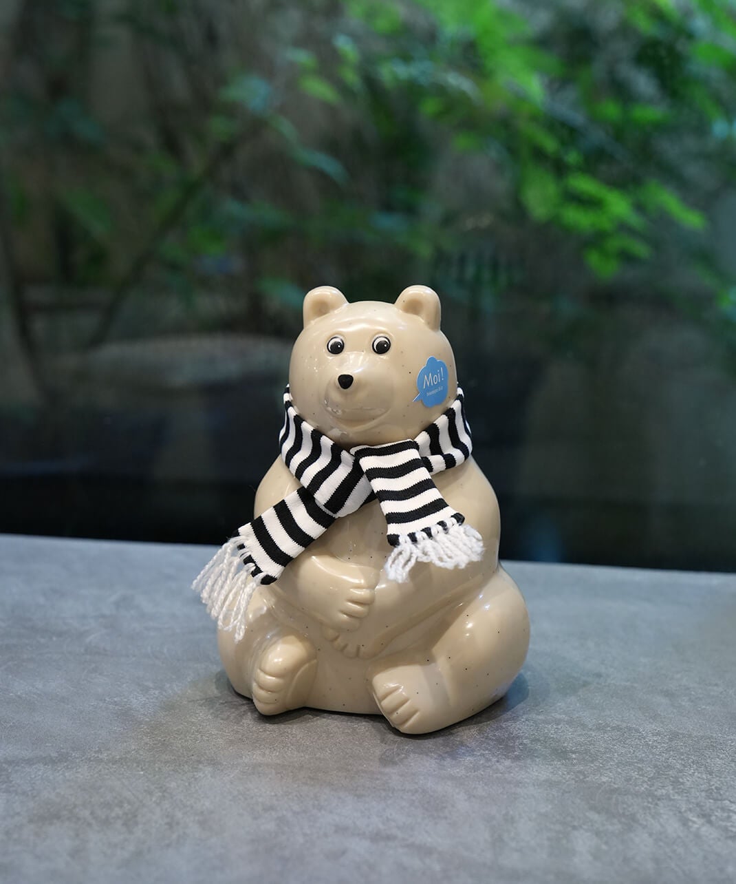 Polar Bear bankシロクマ貯金箱2026マフラー付き | mumokuteki