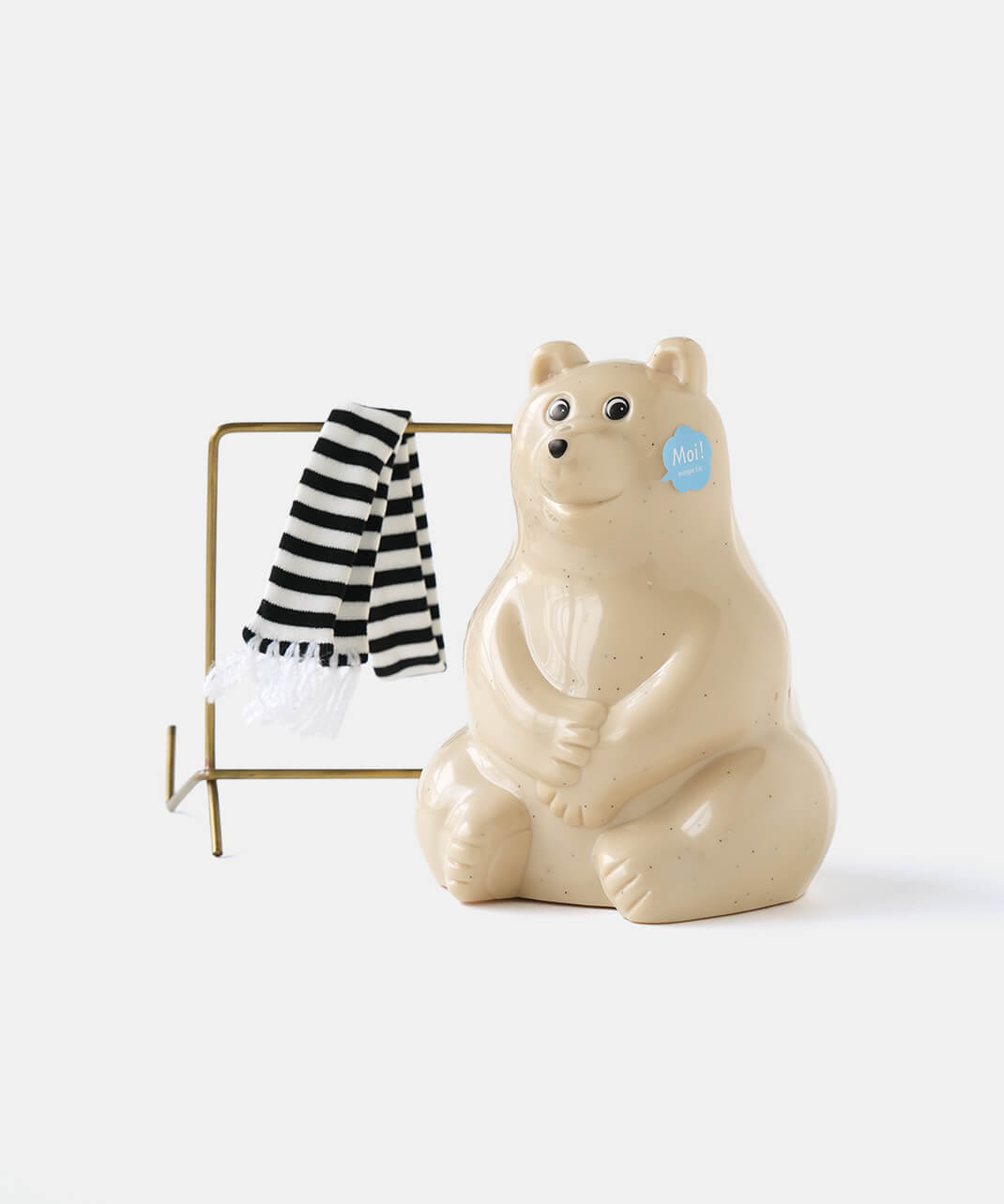 Polar Bear bankシロクマ貯金箱2026マフラー付き | mumokuteki
