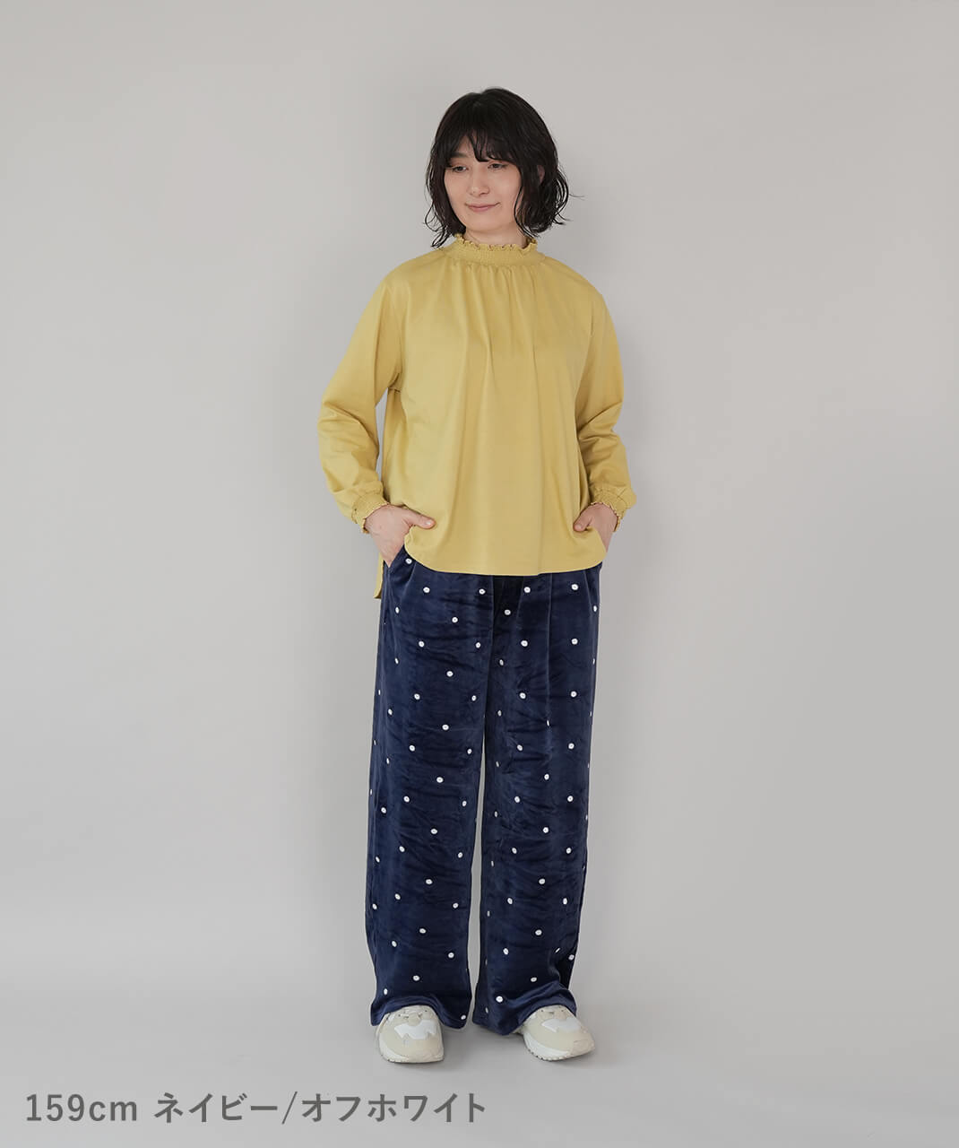 AUGドット刺繍のベロアパンツ | mumokutekiオンラインストア