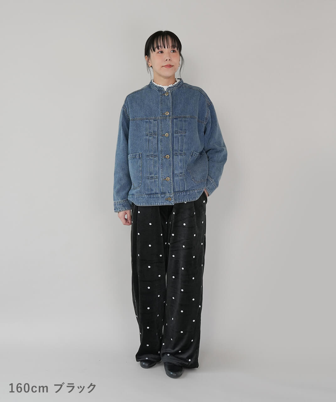 AUGドット刺繍のベロアパンツ | mumokutekiオンラインストア