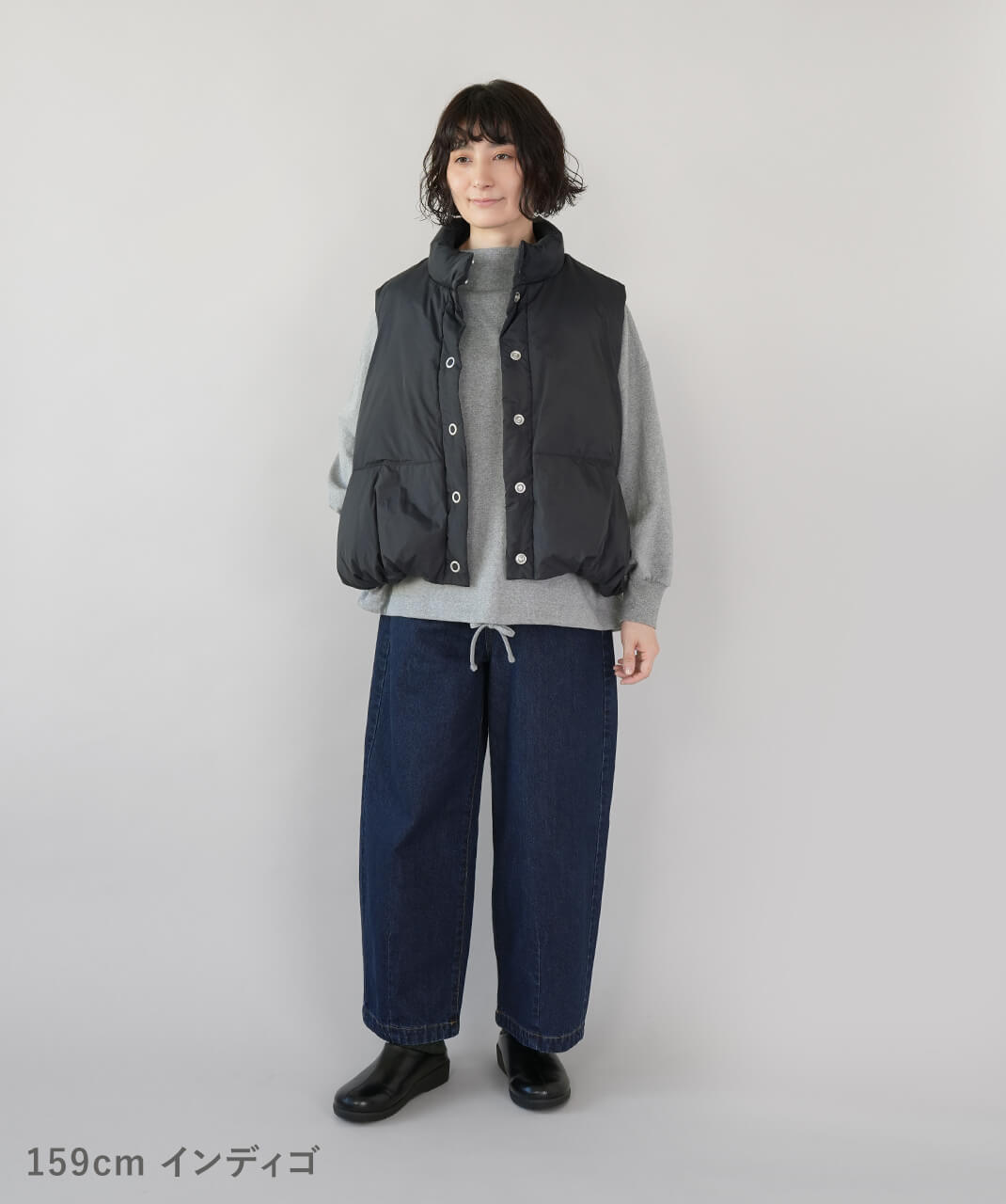 HEAVENLY10ozデニムのハイウエストカーブパンツ | mumokuteki