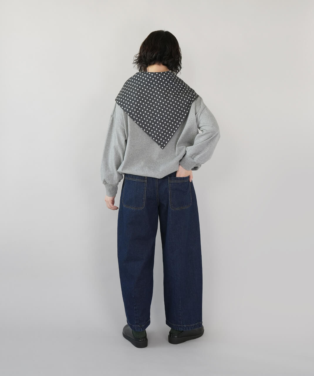 HEAVENLY10ozデニムのハイウエストカーブパンツ | mumokuteki
