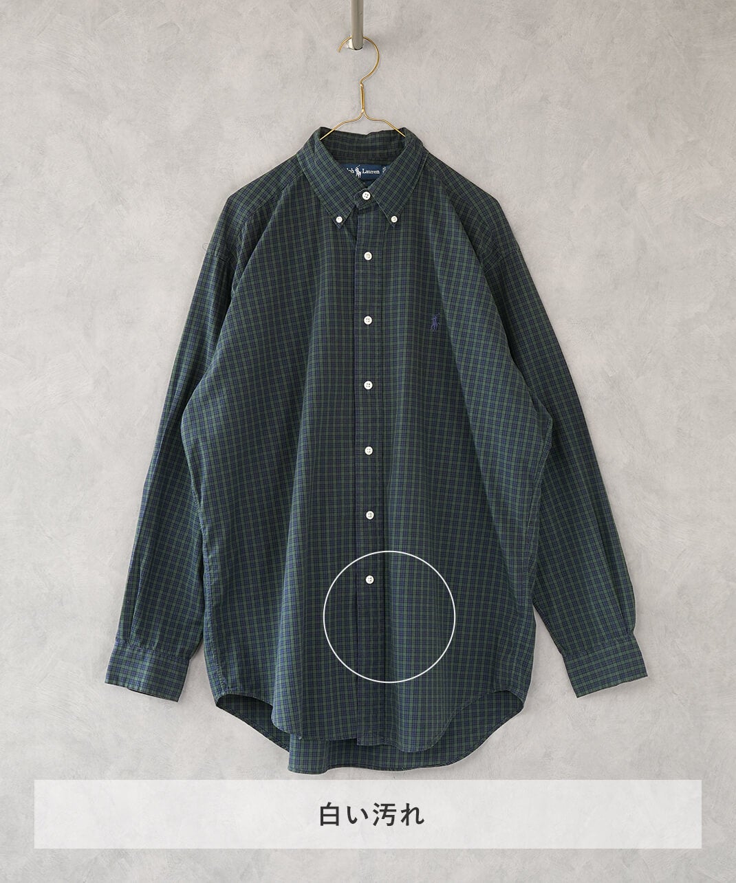 現行【ラルフローレン】チェックシャツ　ゆったり　羽織り　コットン　リネン　紺 RALPH LAUREN古着コットンチェックシャツ167 | mumokutekiオンラインストア