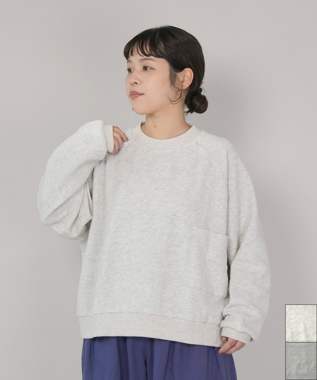 Ｔシャツ プルオーバー☆ドット織り mumokutekiジャガード織りのドットプルオーバー | mumokuteki