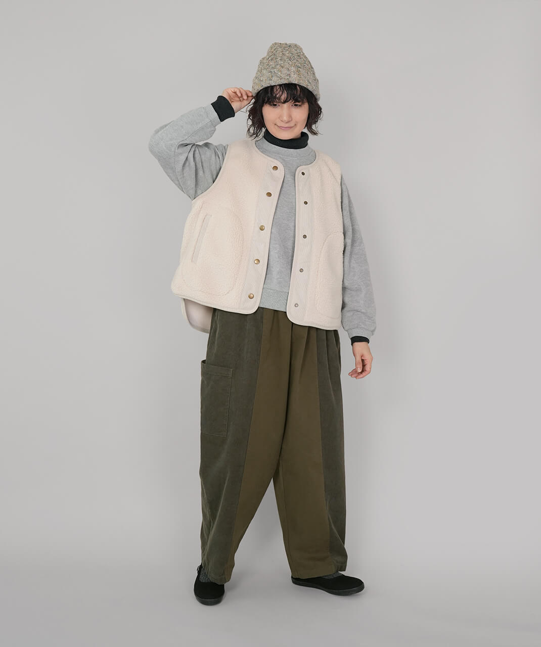 mumokutekiジャガード織りのドットプルオーバー | mumokuteki