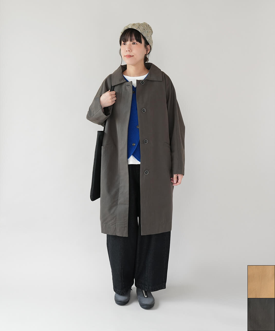 mumokutekiコクーンシルエットのドルマンコート | mumokuteki